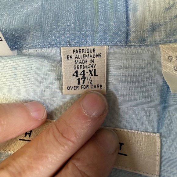 HAUPT German Abstract Print Short Sleeve Button Down Shirt‎ Men's 44-XL - Picture 3 of 10